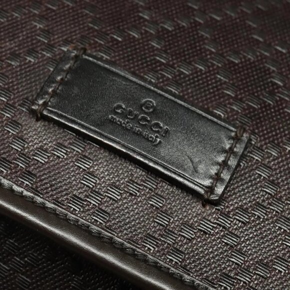 GUCCI Shoulder Bag Leather Brown Gold 223665 Auth - Picture 9 of 16